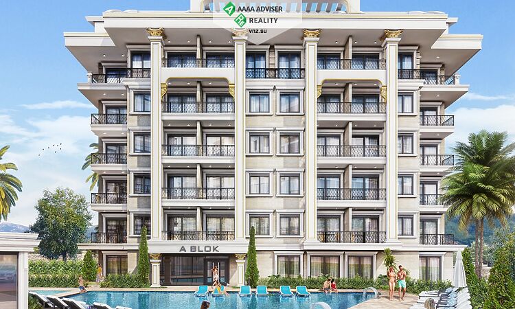 Недвижимость Турции Апартаменты 2+1 в высококачественном ЖК в районе Оба (Алания): 1