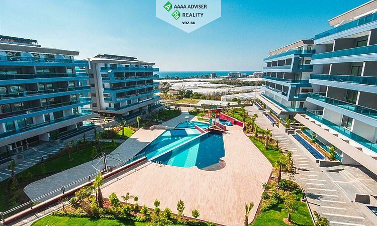 Недвижимость Турции Садовый дуплекс 3+1 в новом ЖК в Каргыджаке 500 м от моря: 17