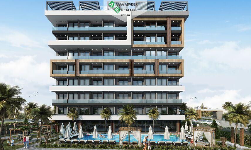 Недвижимость Турции Апартаменты 1+1 в Авсалларе у пляжа Инджекум: 12