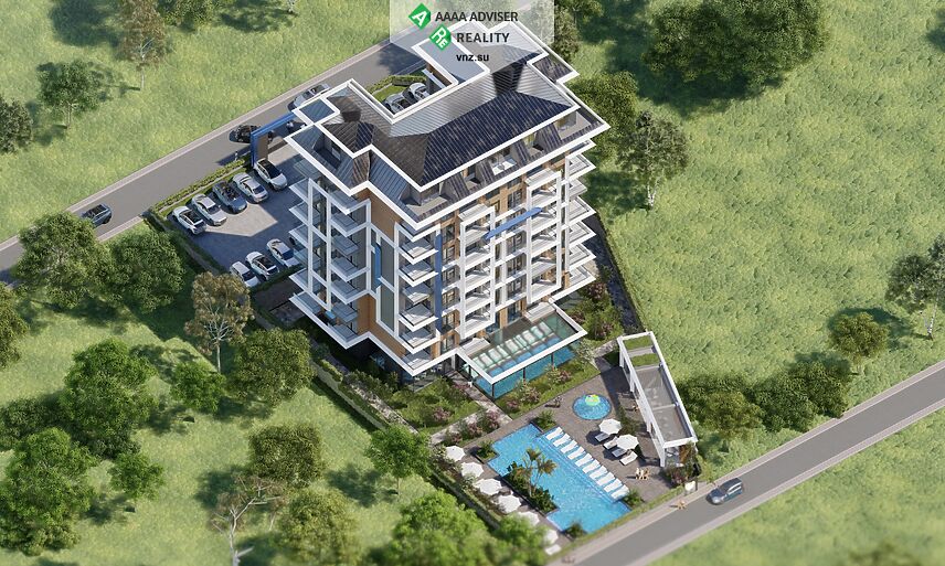 Недвижимость Турции Апартаменты 1+1 в Авсалларе с видом на море и Таврские горы: 11