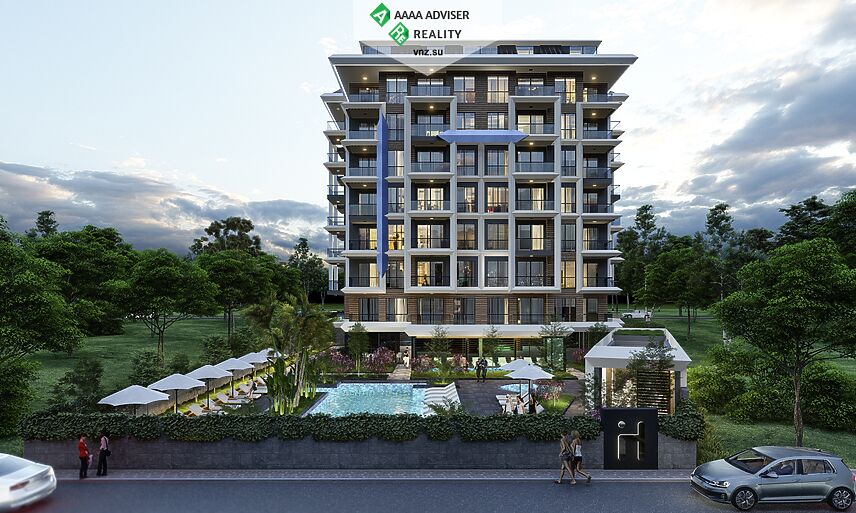 Недвижимость Турции Апартаменты 1+1 в Авсалларе с видом на море и Таврские горы: 4