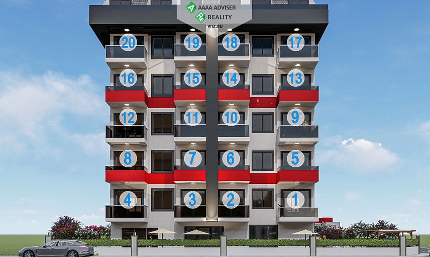 Недвижимость Турции Апартаменты 1+1 в Авсалларе с видом на Таврские горы: 6