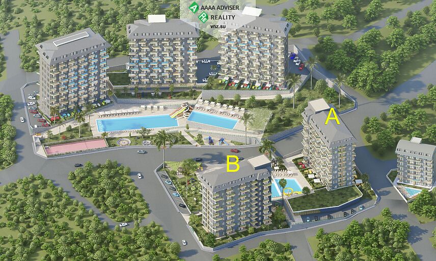 Недвижимость Турции Апартаменты 1+1 в Авсалларе у моря: 15