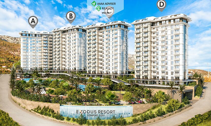 Недвижимость Турции Exodus Resort Comfort City Продажа 1+1 Квартира: 3