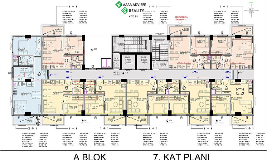 Недвижимость Турции Exodus Riverside Residence Продажа 2+1 Квартира: 41