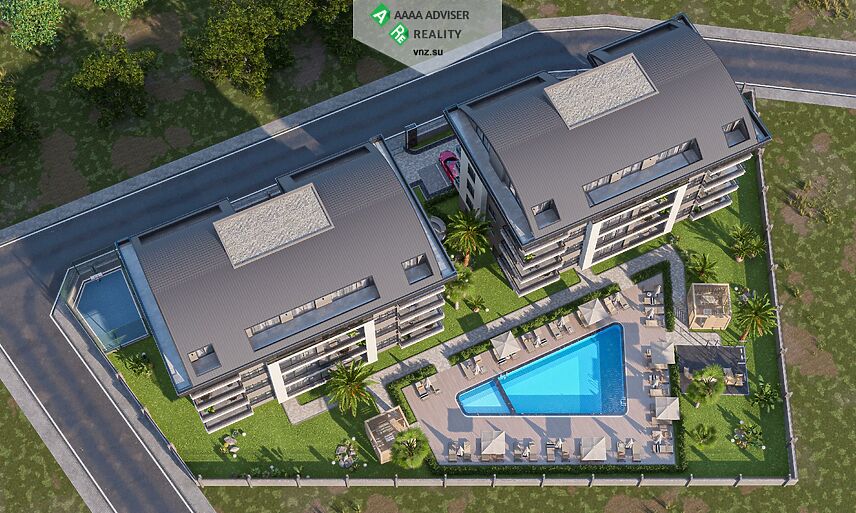Недвижимость Турции Пентхаус 3+1 в новом комплексе в зеленом районе Оба: 3