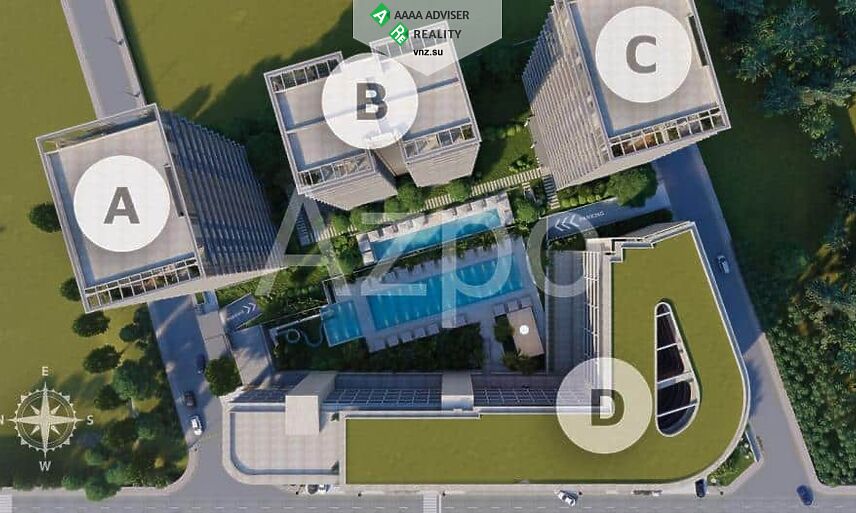 Недвижимость Турции Квартиры различных форматов в новом комплексе отельного типа, Алтынташ/Анталья 140-228 м²: 5
