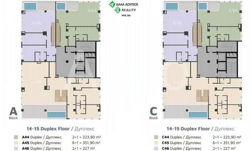 Недвижимость Турции Квартиры различных форматов в новом комплексе отельного типа, Алтынташ/Анталья 140-228 м²: 15