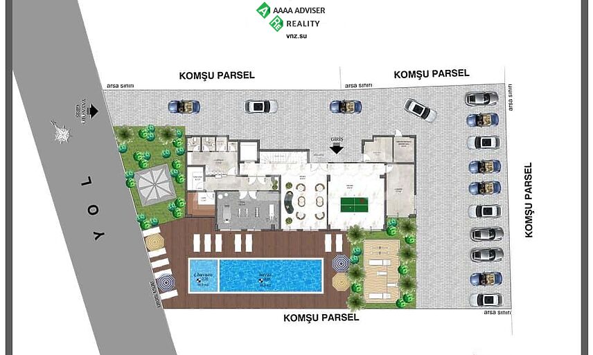 Недвижимость Турции Двухкомнатные квартиры в новом комплексе 54-55 м²: 21