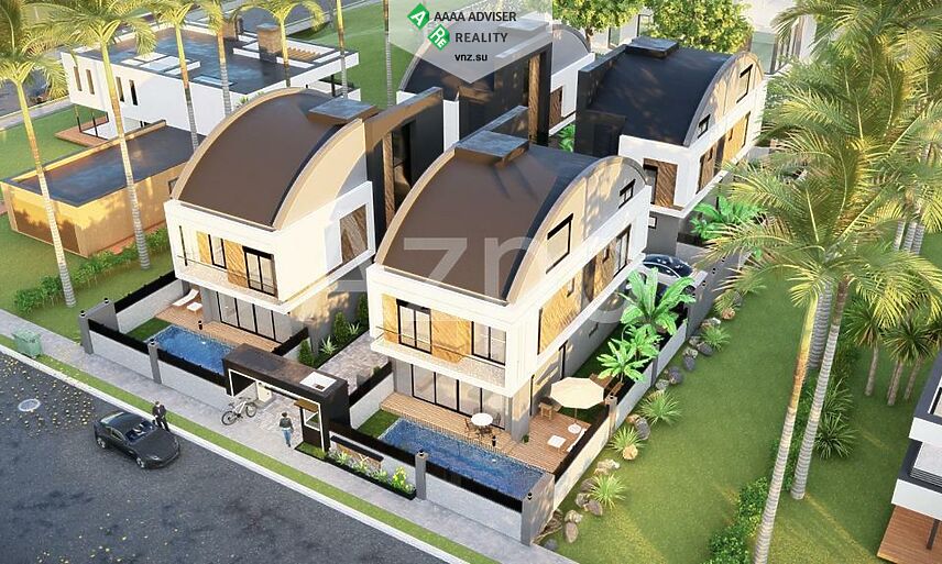 Недвижимость Турции Проект комплекса современных вилл в районе Дошемеалты/Анталья 250 м²: 1