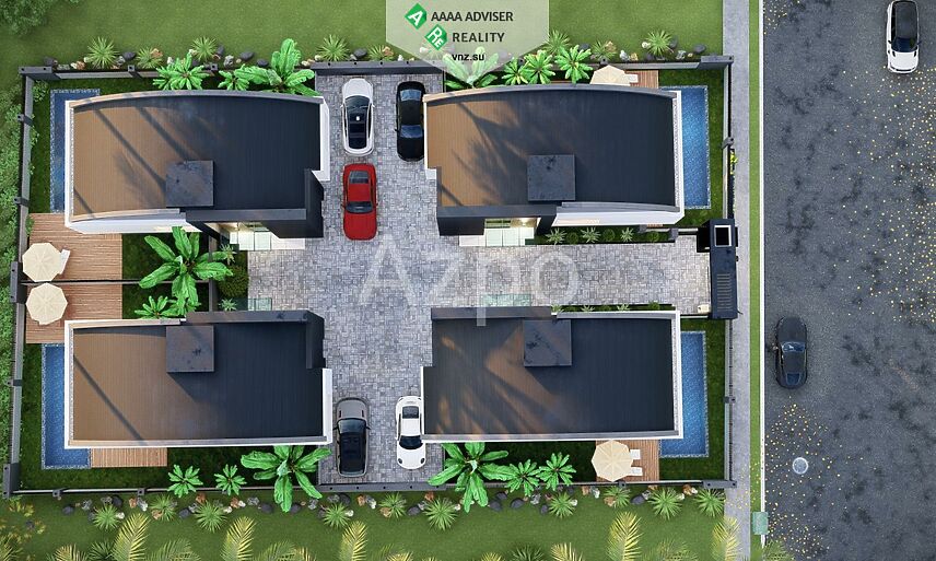 Недвижимость Турции Проект комплекса современных вилл в районе Дошемеалты/Анталья 250 м²: 43