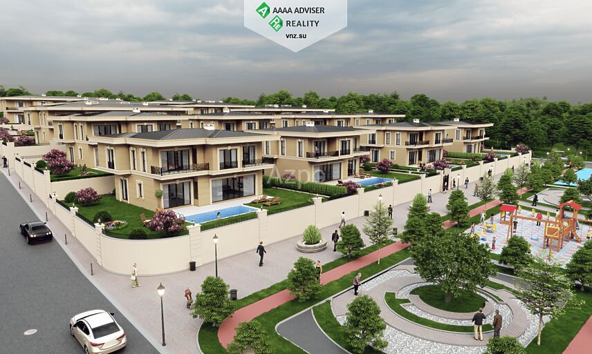 Недвижимость Турции Элитный проект коттеджного комплекса на побережье Мраморного моря 304-312 м²: 13