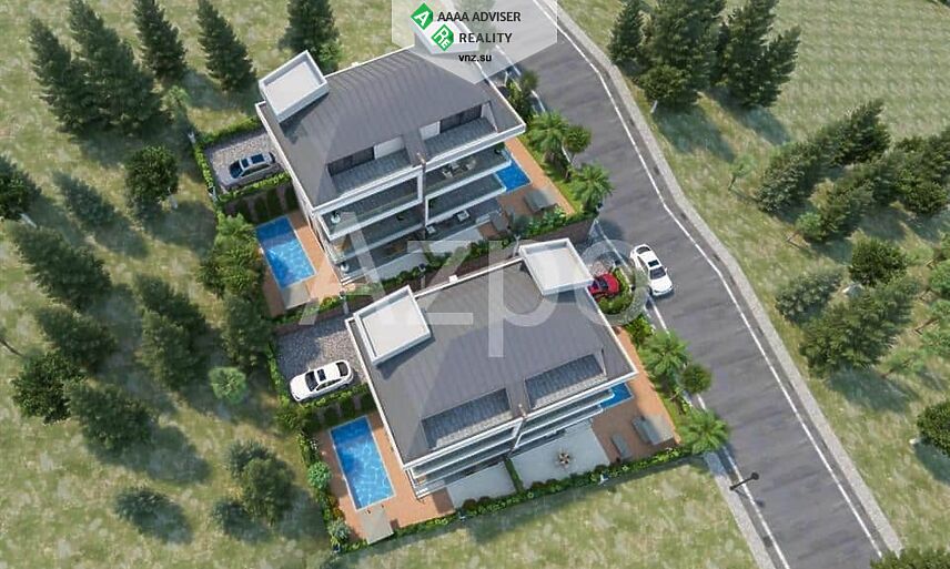 Недвижимость Турции Проект комплекса смежных вилл в районе Каргыджак 275 м²: 12