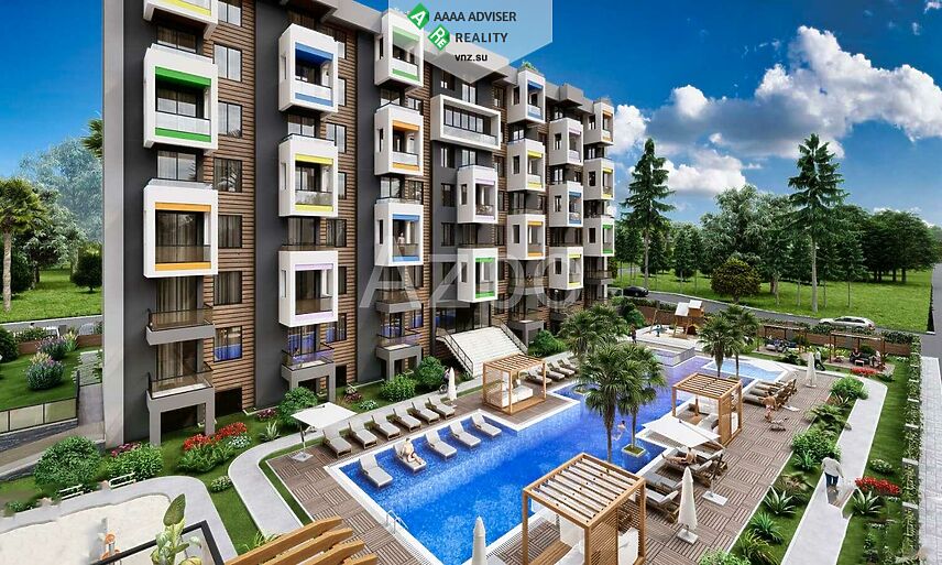 Недвижимость Турции Двухкомнатные квартиры по цене застройщика (инвестиционный проект в районе Кепез) 45 м²: 1