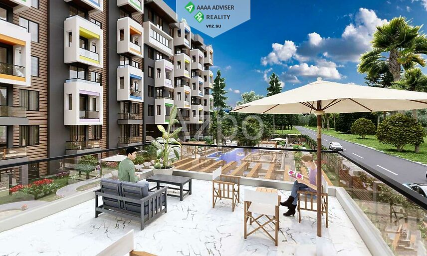 Недвижимость Турции Двухкомнатные квартиры по цене застройщика (инвестиционный проект в районе Кепез) 45 м²: 14