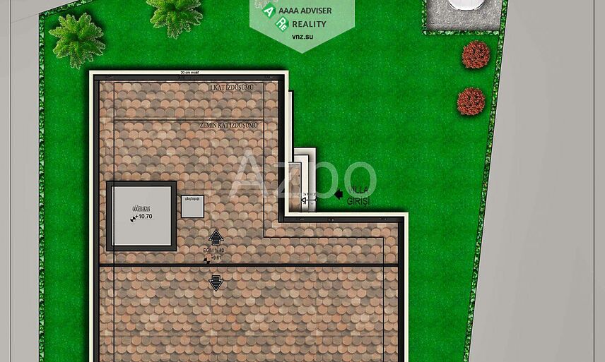 Недвижимость Турции Проект виллы планировкой 7+1 в районе Дошемеалты 290 м²: 13