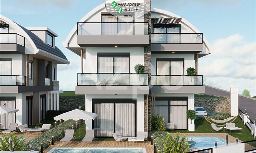 Недвижимость Турции Проект коттеджного комплекса вилл в районе Тюрклер 220 м²: 1