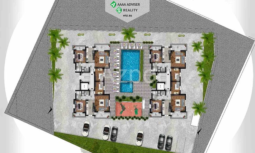 Недвижимость Турции Трёхкомнатная квартира с отдельной кухней в новом комплексе 100 м²: 26