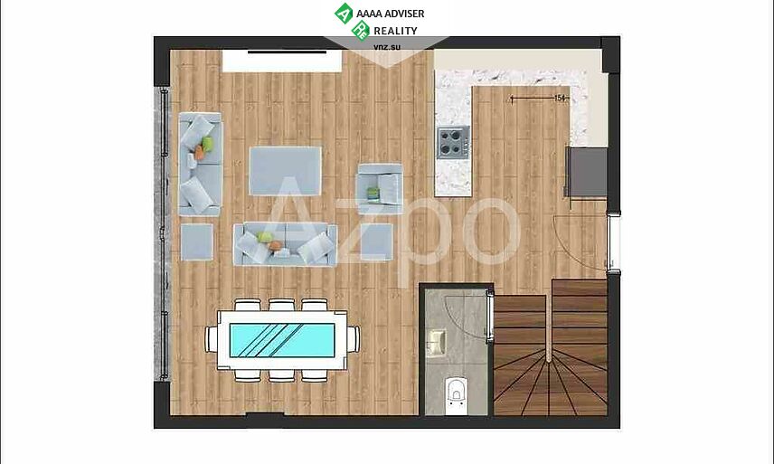 Недвижимость Турции Квартиры планировками 1+1 и 2+1 в новом готовом комплексе 45-85 м²: 42