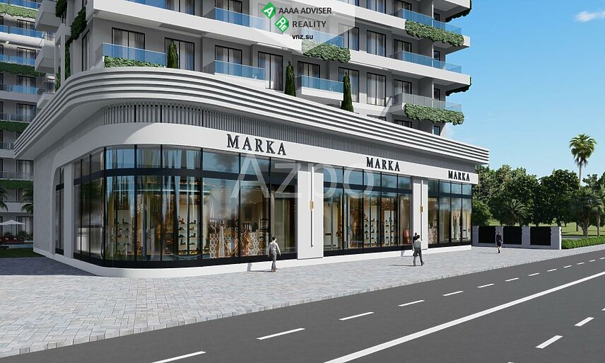 Недвижимость Турции Новая квартира планировкой 1+1 в комплексе с инфраструктурой 53 м²: 6