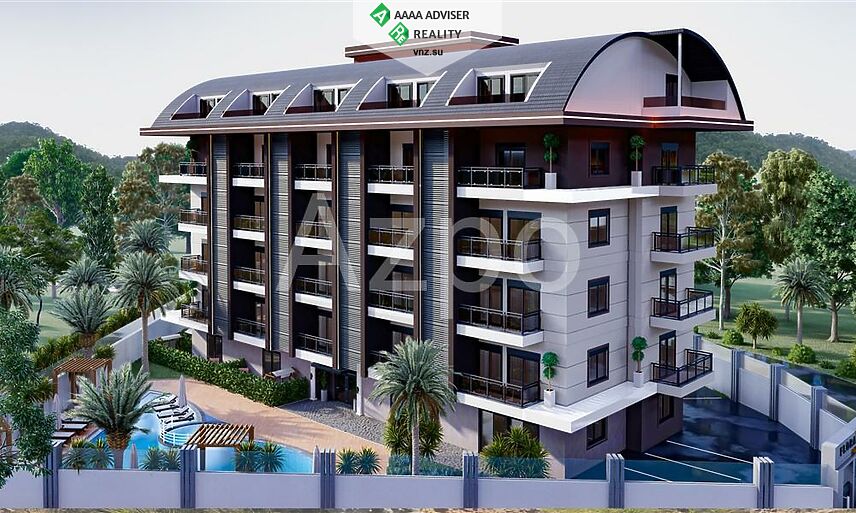 Недвижимость Турции Новая квартира планировкой 1+1 в районе Оба 54 м²: 1