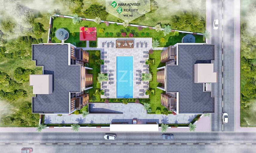 Недвижимость Турции Новый инвестиционный проект жилого комплекса в Анталье 61-110 м²: 30