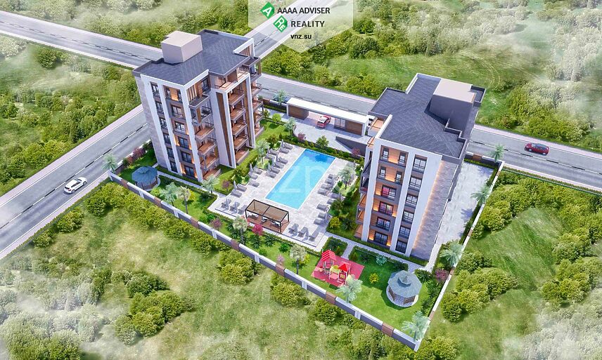 Недвижимость Турции Новый инвестиционный проект жилого комплекса в Анталье 61-110 м²: 31