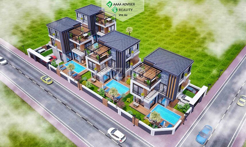 Недвижимость Турции Современные виллы 4+1 на этапе строительства (Анталья/Дошемеалты) 255 м²: 1