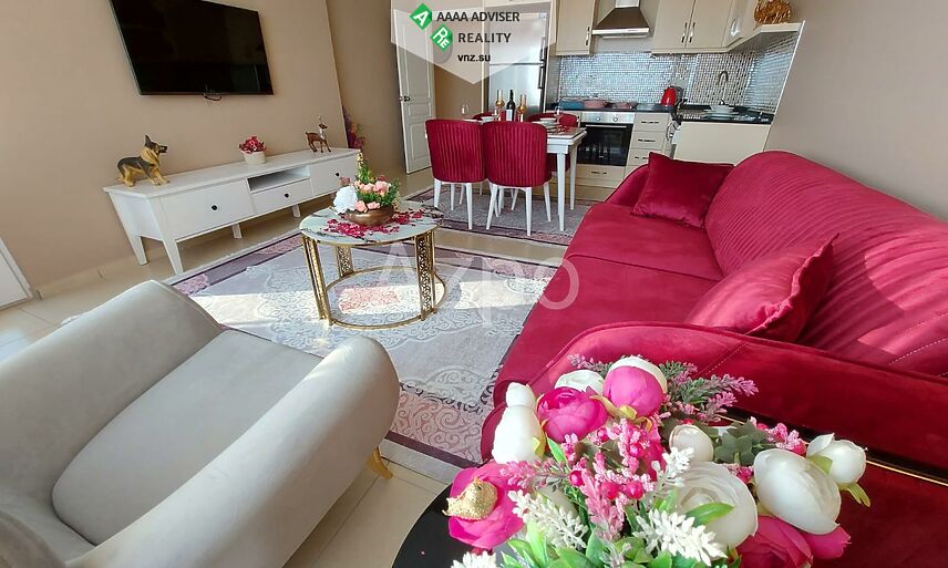 Недвижимость Турции Меблированная квартира 2+1 с видом на Средиземное море 110 м²: 1