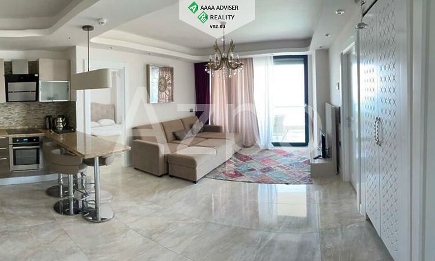 Недвижимость Турции Меблированная квартира 2+1 с видом на Средиземное море 115 м²: 1