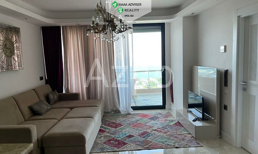 Недвижимость Турции Меблированная квартира 2+1 с видом на Средиземное море 115 м²: 2