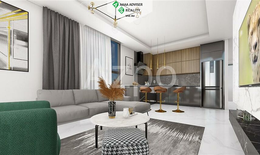 Недвижимость Турции Новая квартира планировкой 1+1 рядом с пляжем 50 м²: 4