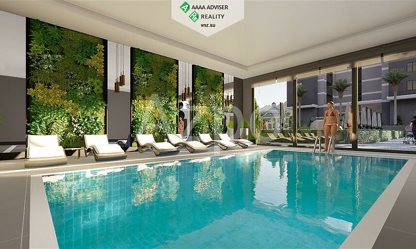 Недвижимость Турции Новая квартира планировкой 1+1 рядом с пляжем 50 м²: 10
