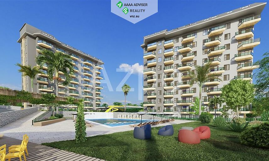 Недвижимость Турции Новая квартира 1+1 в комплексе с инфраструктурой 55 м²: 1