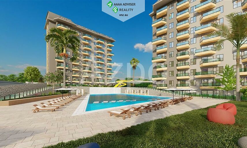 Недвижимость Турции Новая квартира 1+1 в комплексе с инфраструктурой 55 м²: 3