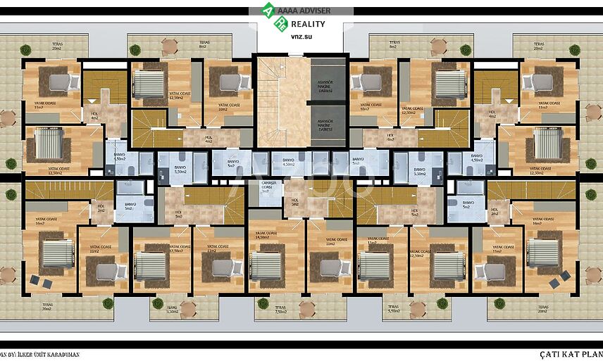 Недвижимость Турции Новый проект жилого комплекса в районе Оба 97-125 м²: 18