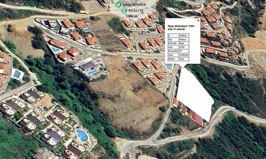 Недвижимость Турции Участок для строительства 6 вилл, вид на море: 6