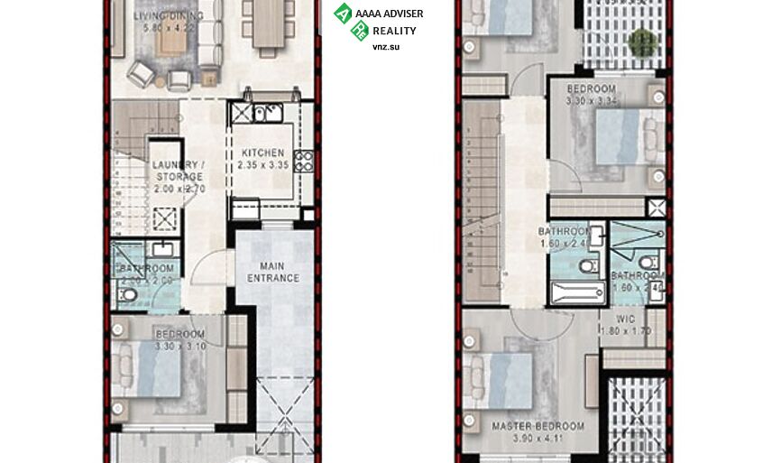 Недвижимость ОАЭ Стильный таунхаус с 4 спальнями : 6