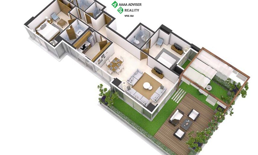 Недвижимость ОАЭ Светлая квартира с террасой: 1