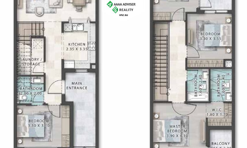 Недвижимость ОАЭ Квартира с 4 спальнями  в роскошном светлом таунхаусе: 1