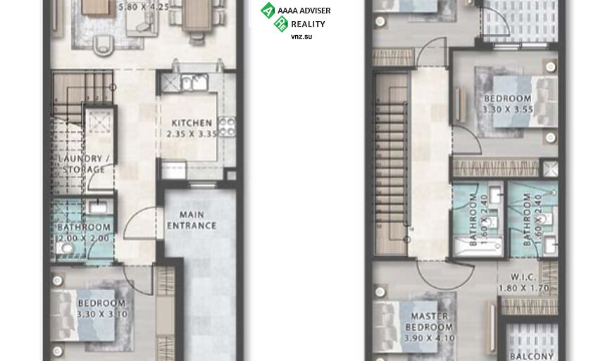 Недвижимость ОАЭ Таунхаус с 4 спальнями и террасой: 2
