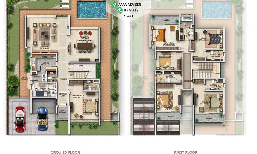 Недвижимость ОАЭ Роскошная вилла с 6 спальнями и бассейном: 4