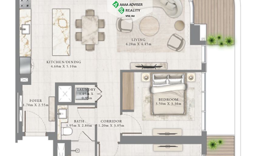 Недвижимость ОАЭ Дизайнерские апартаменты с 2 спальнями: 2