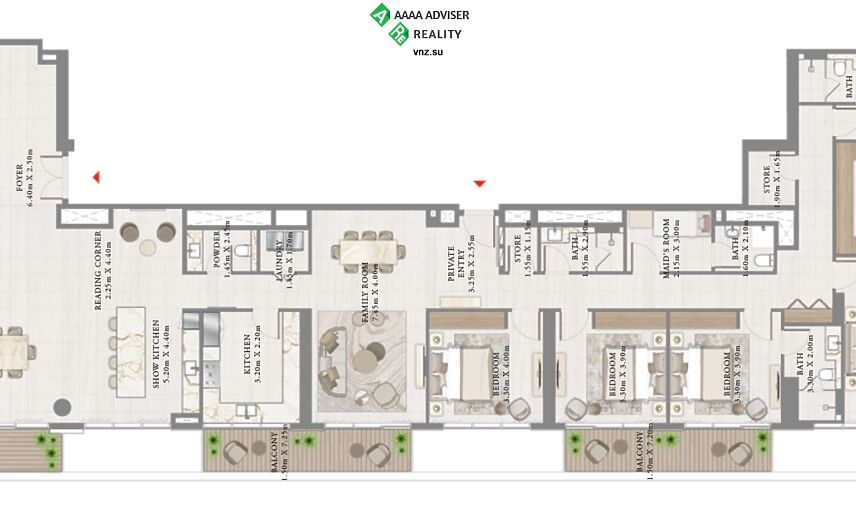 Недвижимость ОАЭ Дизайнерские апартаменты с 5 спальнями: 3