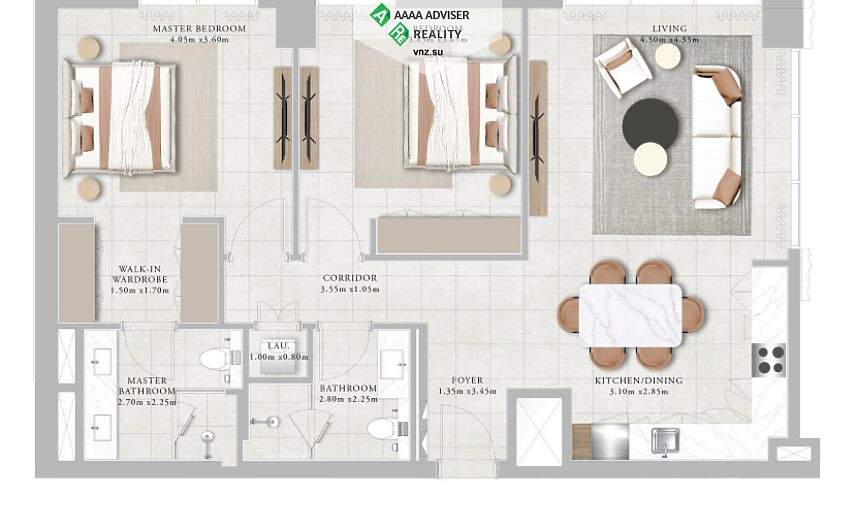Недвижимость ОАЭ Люкс апартаменты с 2 спальнями: 5