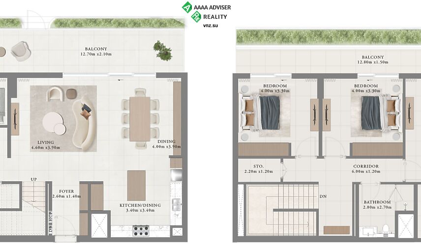 Недвижимость ОАЭ Шикарные апартаменты с 3 спальнями: 7