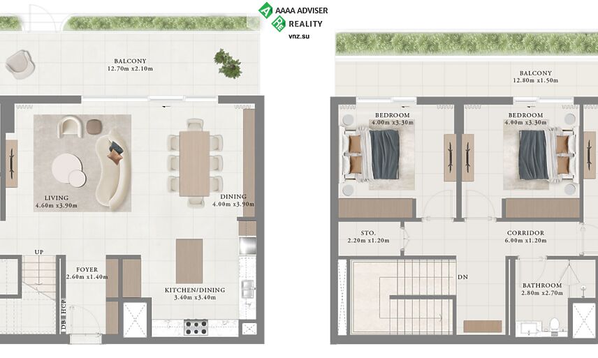 Недвижимость ОАЭ Люкс апартаменты с 3 спальнями: 7