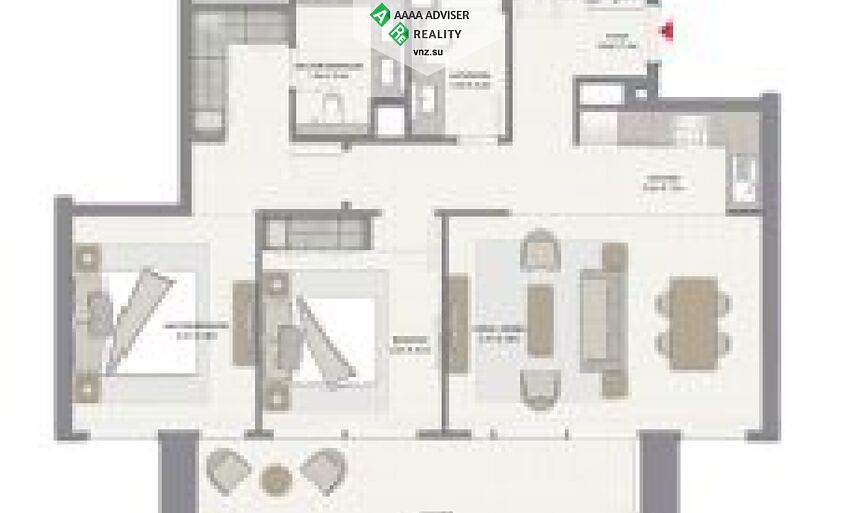 Недвижимость ОАЭ Люкс апартаменты с 2 спальнями: 2