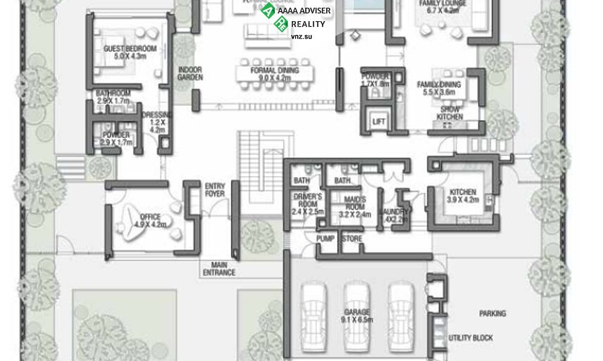 Недвижимость ОАЭ Вилла класса премиум с 7 спальнями : 3